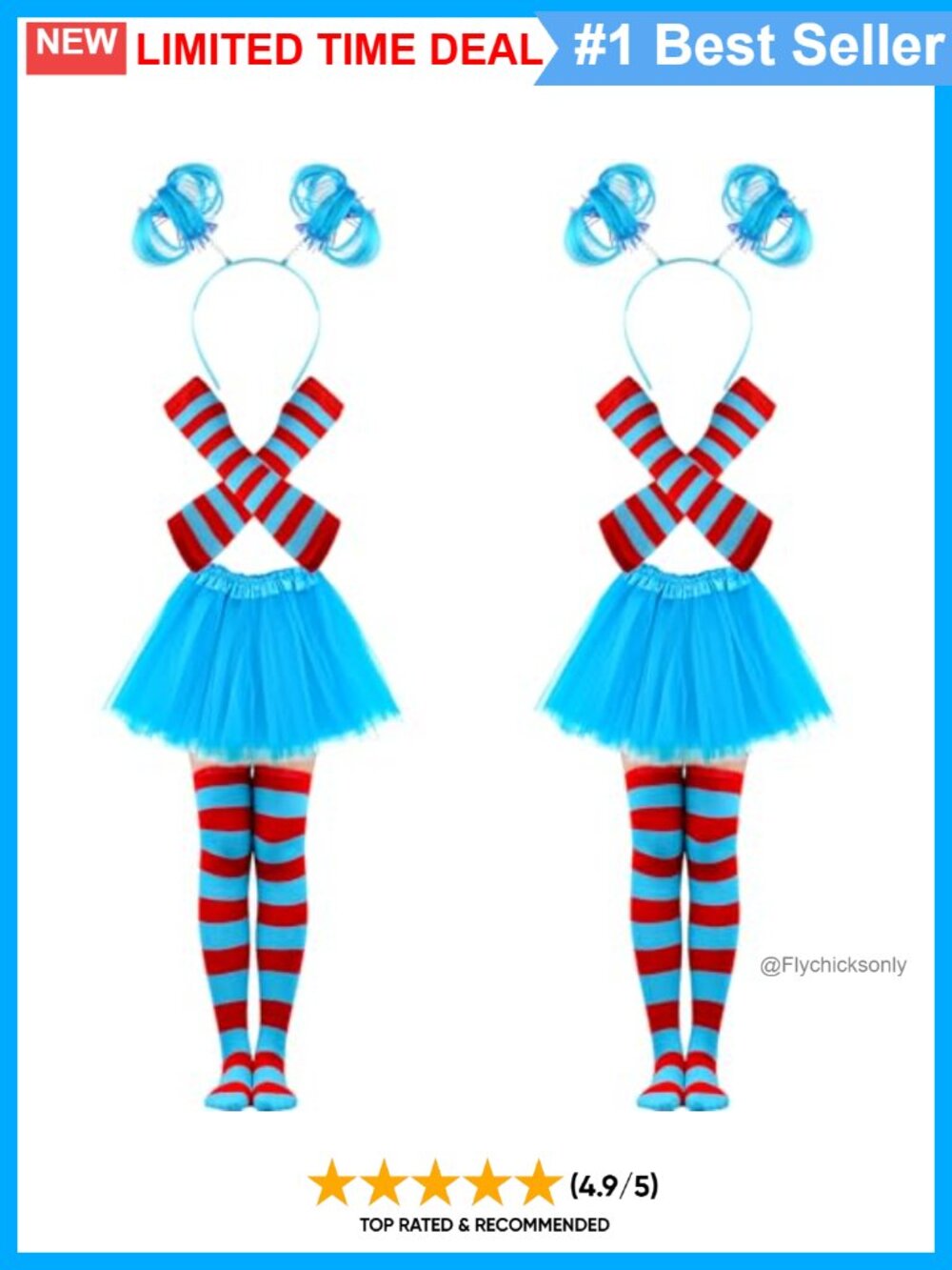 8 Pc Tulle Tutu Costume Set Feather Headbands Gloves Striped Socks Halloween